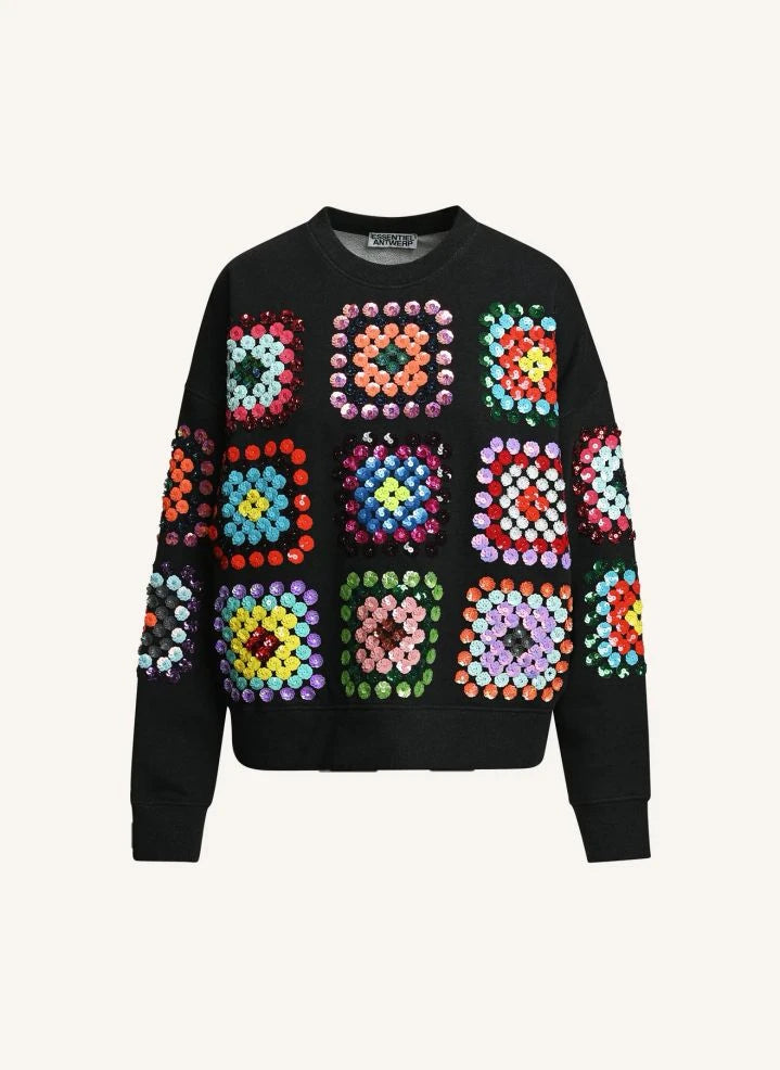 Essentiel Antwerp - Carnival Embroidered Sweater | Black