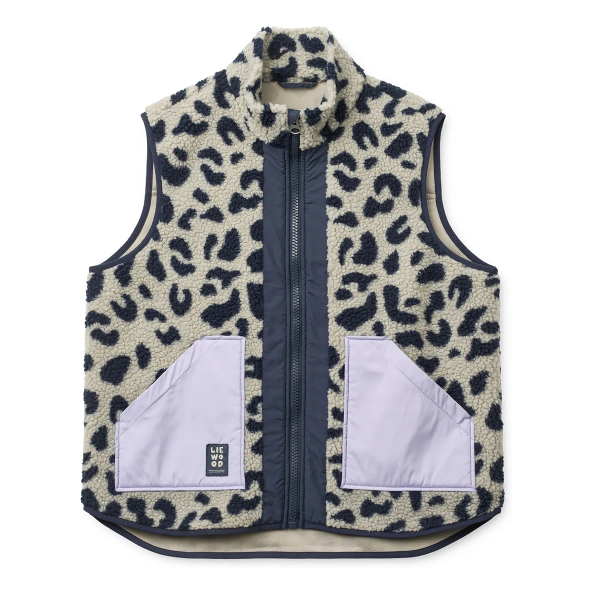 Liewood - Sleeveless Sherpa Vest Nilu Leopard Recycled Fibers - Women's Collection | Beige