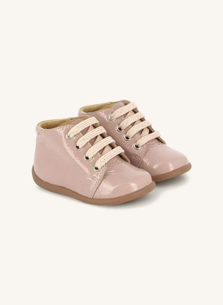 Pom d'Api - Stand-Up Patent Leather Sneaker | Pink
