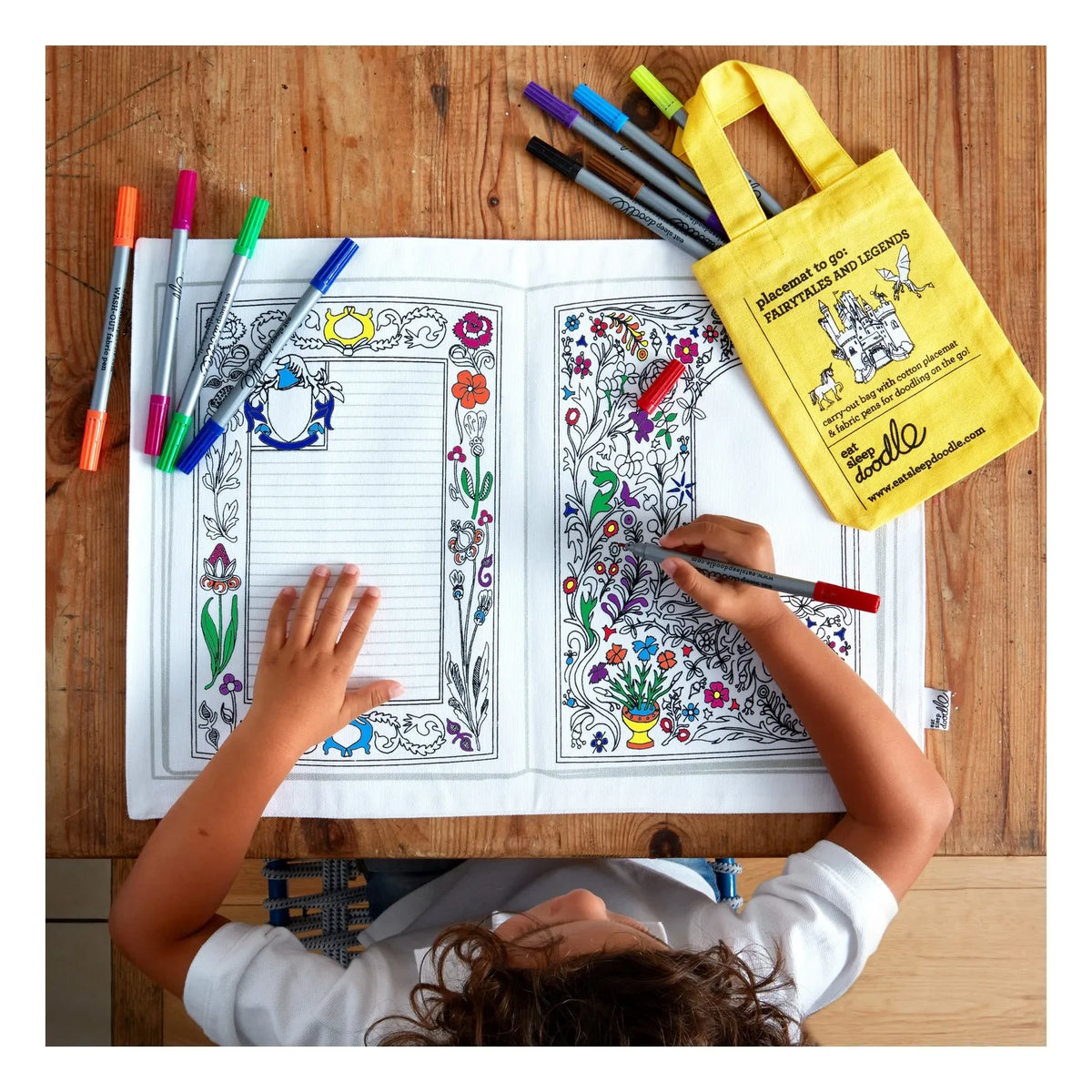 EatSleepDoodle - Fairy Tale Coloring Placemat