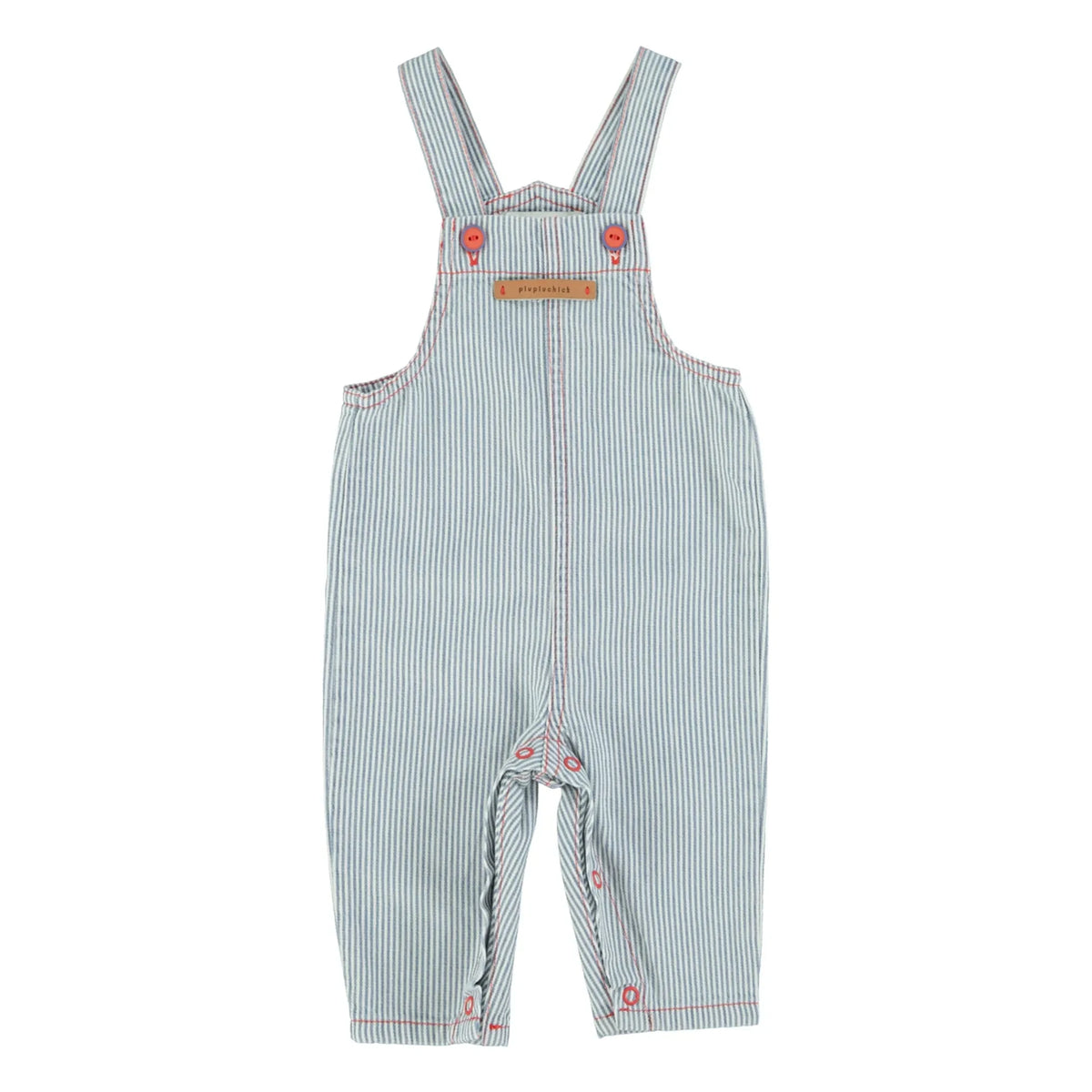 Piupiuchick - Striped Overalls | Blue