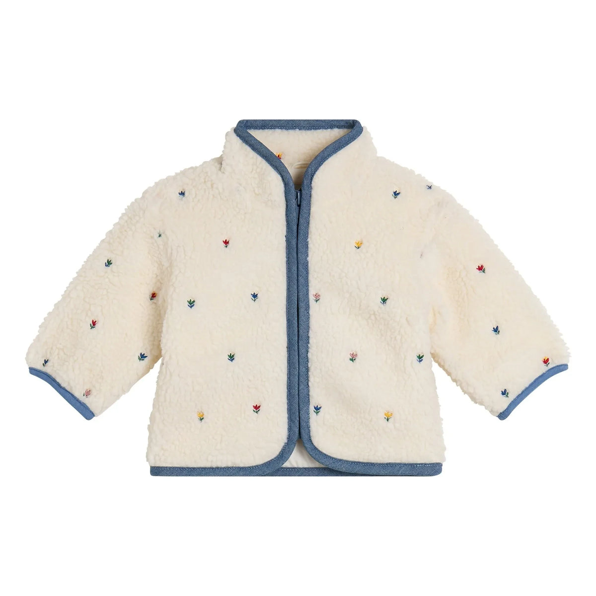 Stella McCartney Kids - Floral Sherpa Jacket | Ivory