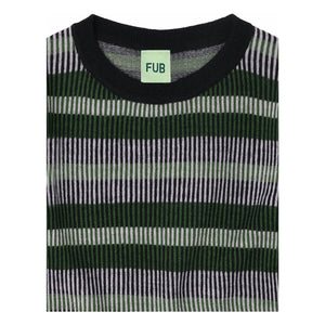 FUB - Striped Sweater Fine-knit Merino Wool | Navy