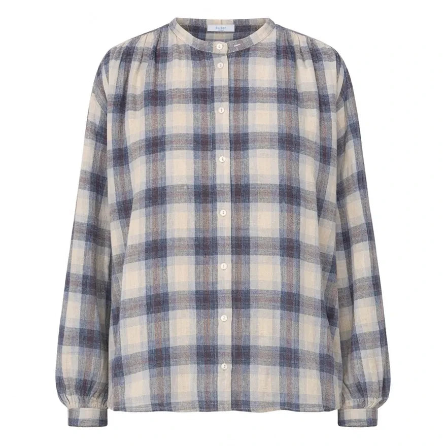 By Bar - Nyka Organic Cotton Blouse | Blue