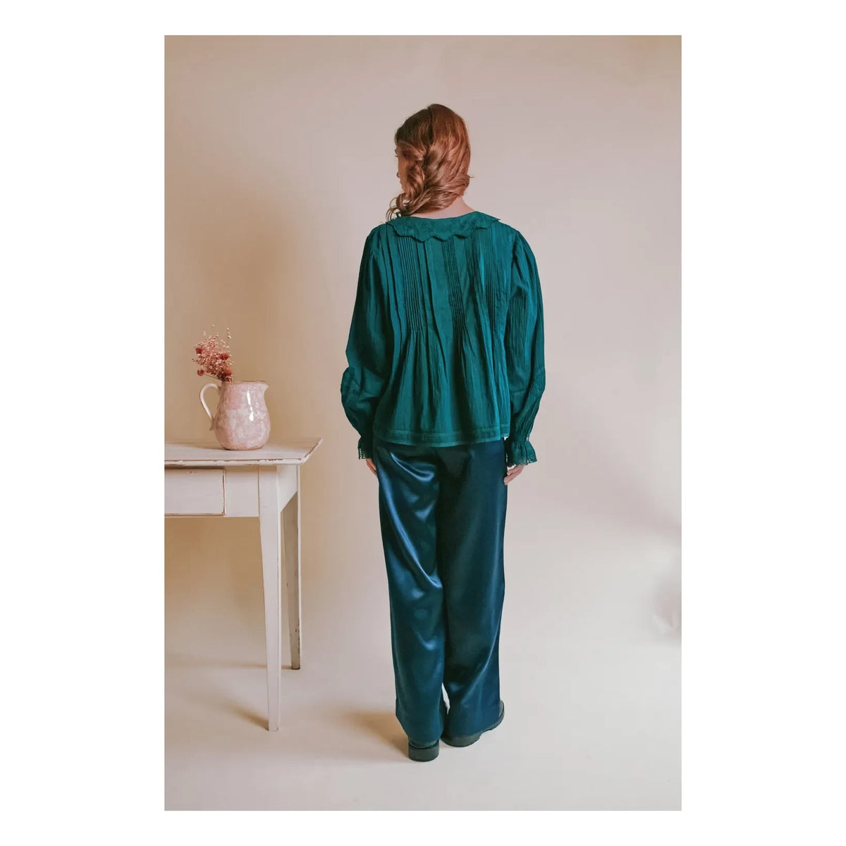Emile et Ida - Elisabeth Vintage Blouse | Forest Green