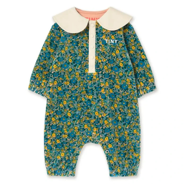 Tinycottons - Organic Cotton Floral Print Jumpsuit | Green