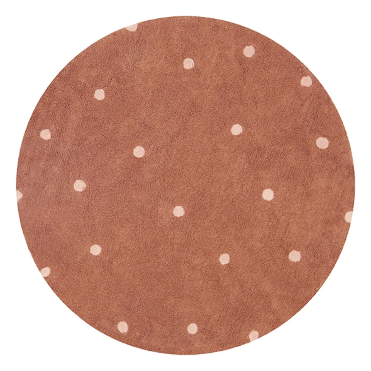 Lorena Canals - Dotted Round Rug | Terracotta