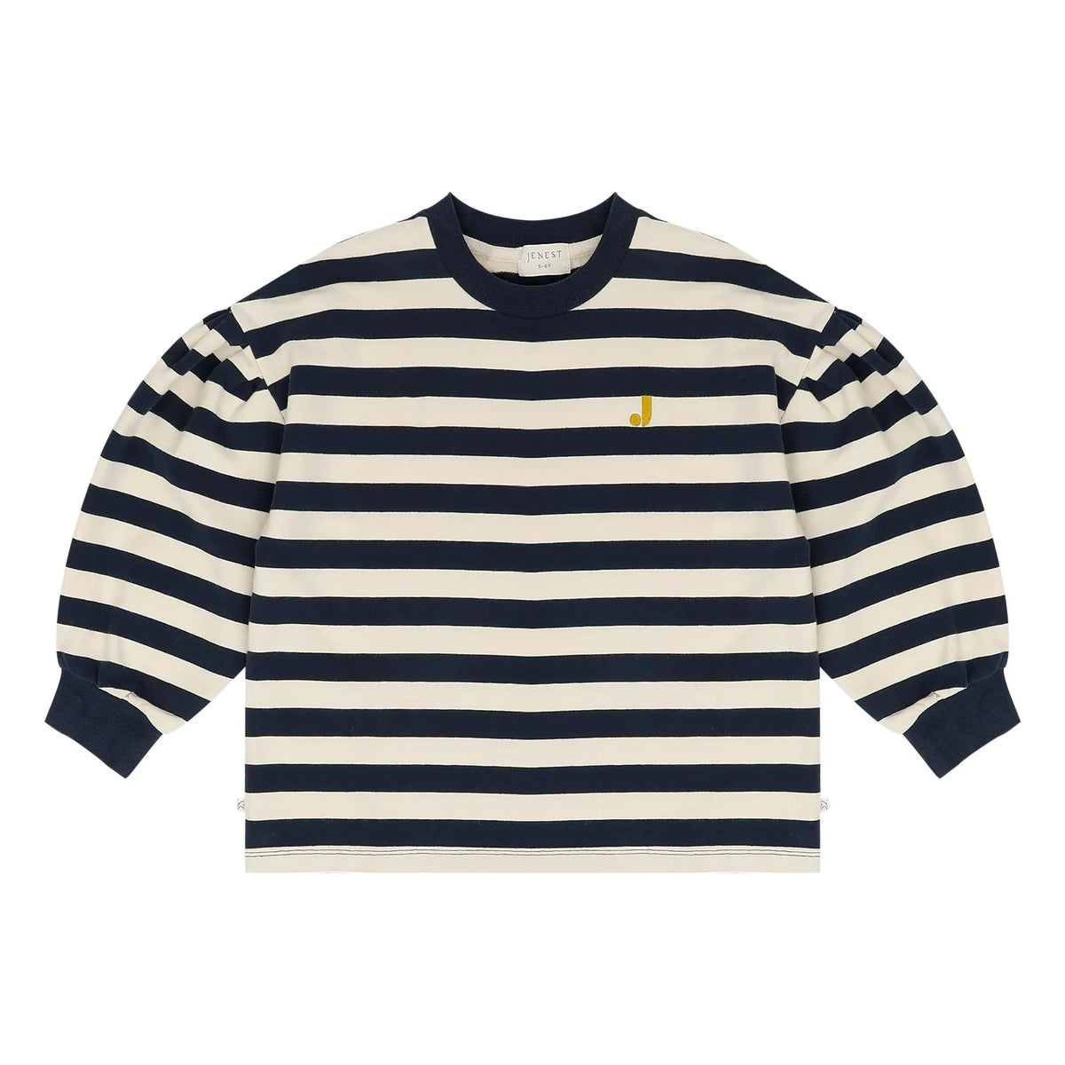 Jenest - Millie Striped Organic Cotton T-Shirt | Navy