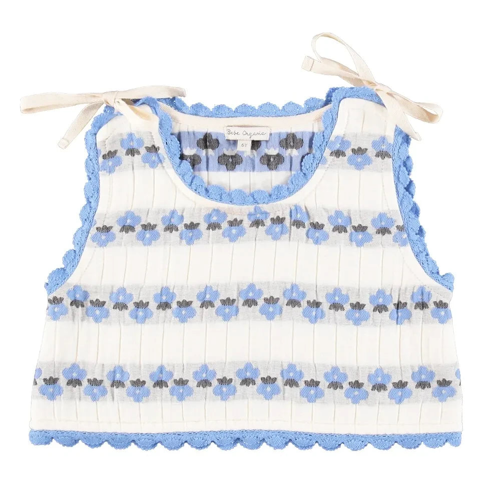 Bebe Organic - Floral Scilla Top | Blue