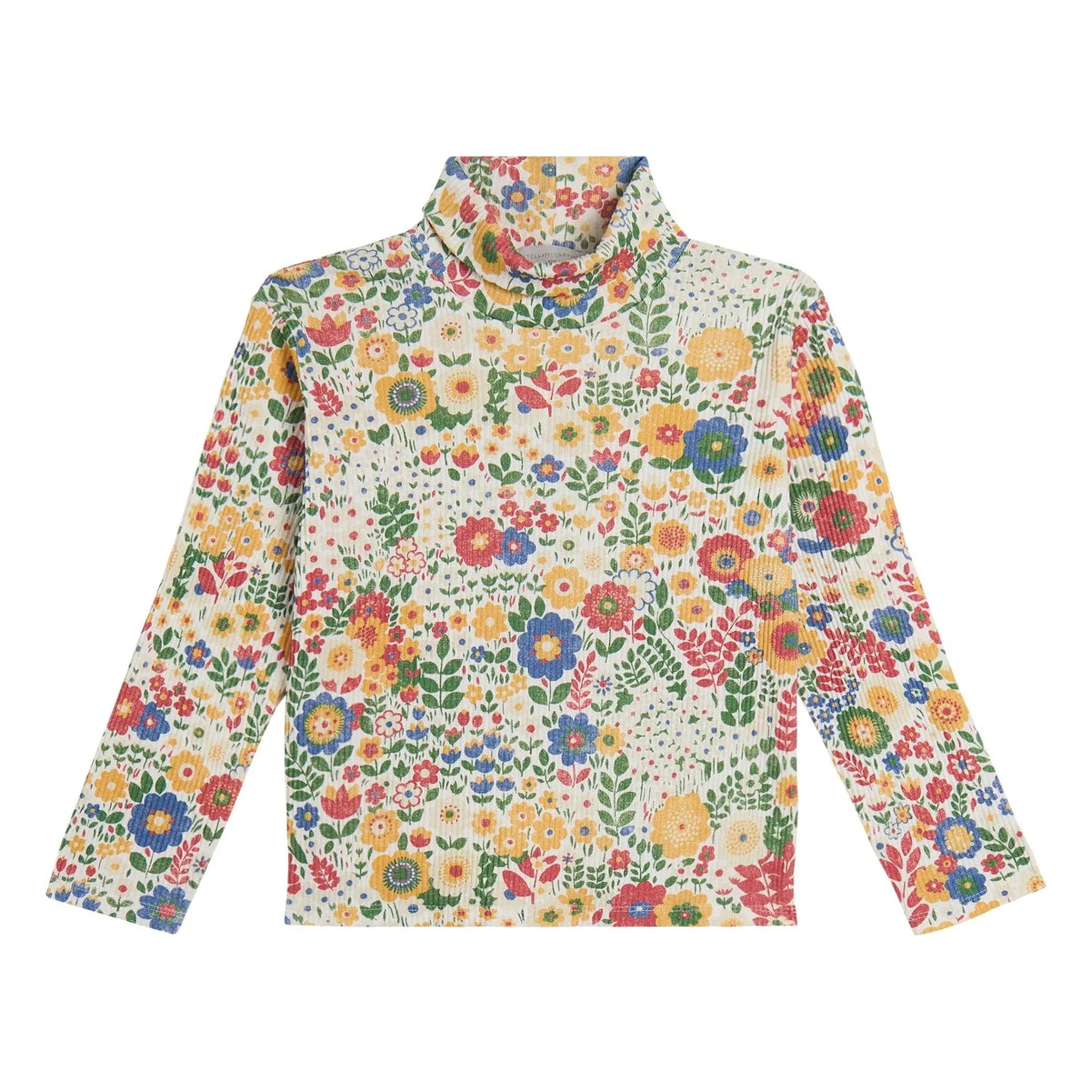 Stella McCartney Kids - Floral Patterned Ribbed Turtleneck | Ivory