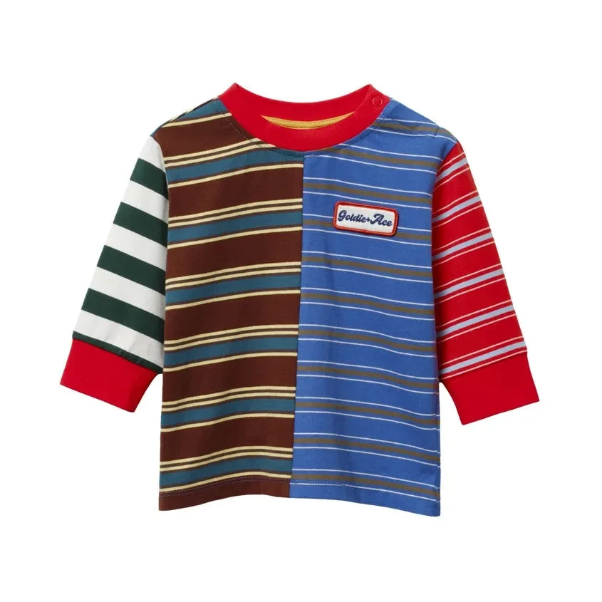 Goldie + Ace - Color Block Stripe T-Shirt | Red