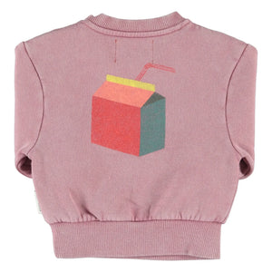 Piupiuchick - Lunch Break organic cotton sweatshirt | Pink