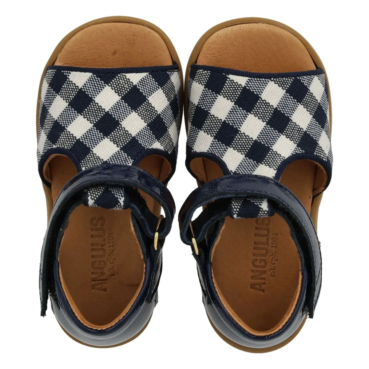 Angulus - Checked Sandals | Navy Blue