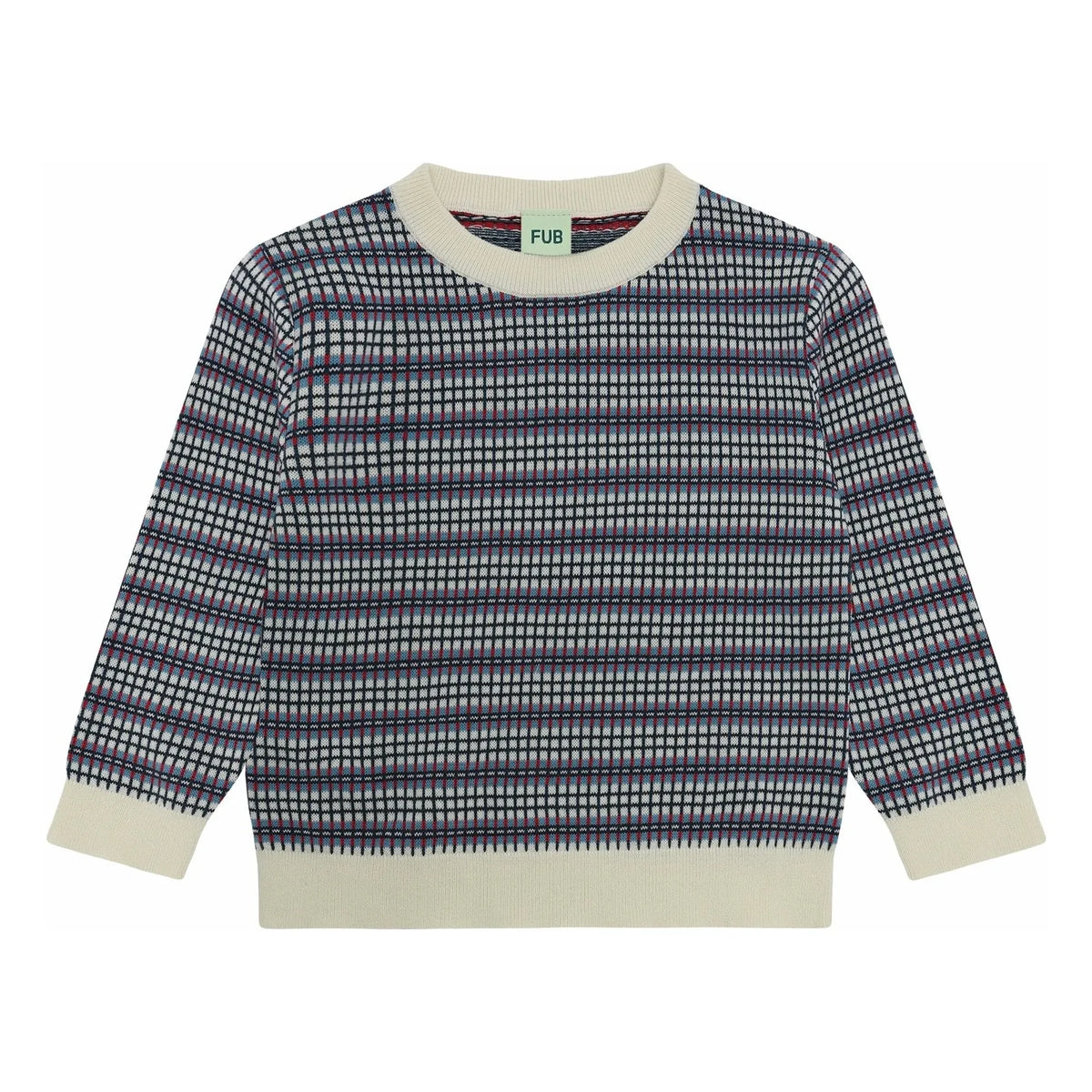 FUB - Carreaux Fine Knit Organic Cotton Sweater | Ecru