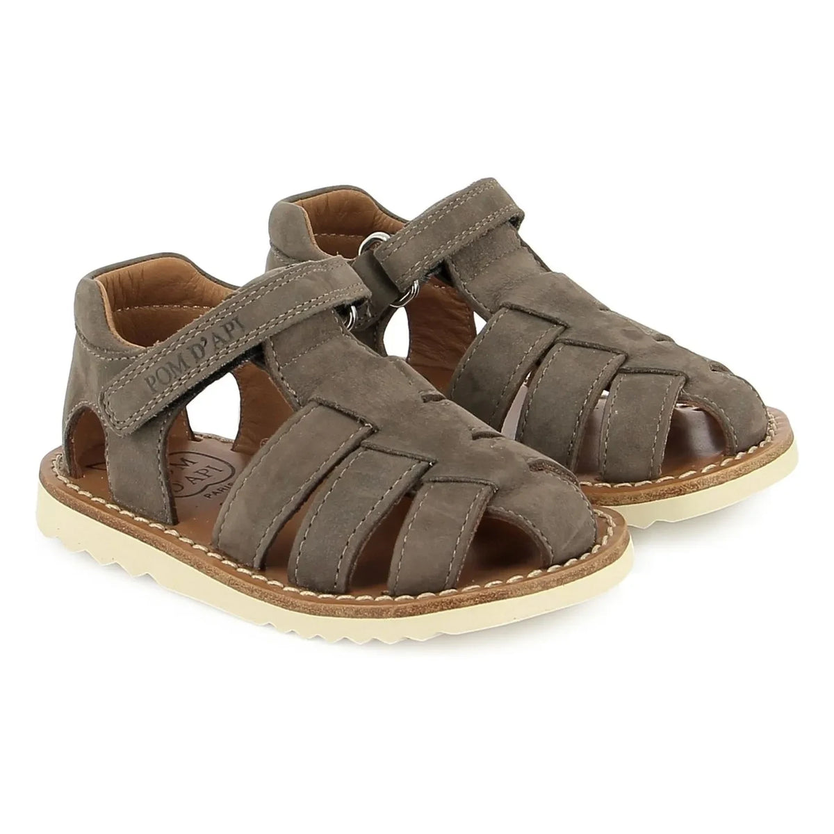 Pom d'Api - Waff Papy Nubuck Sandals | Frosted Brown