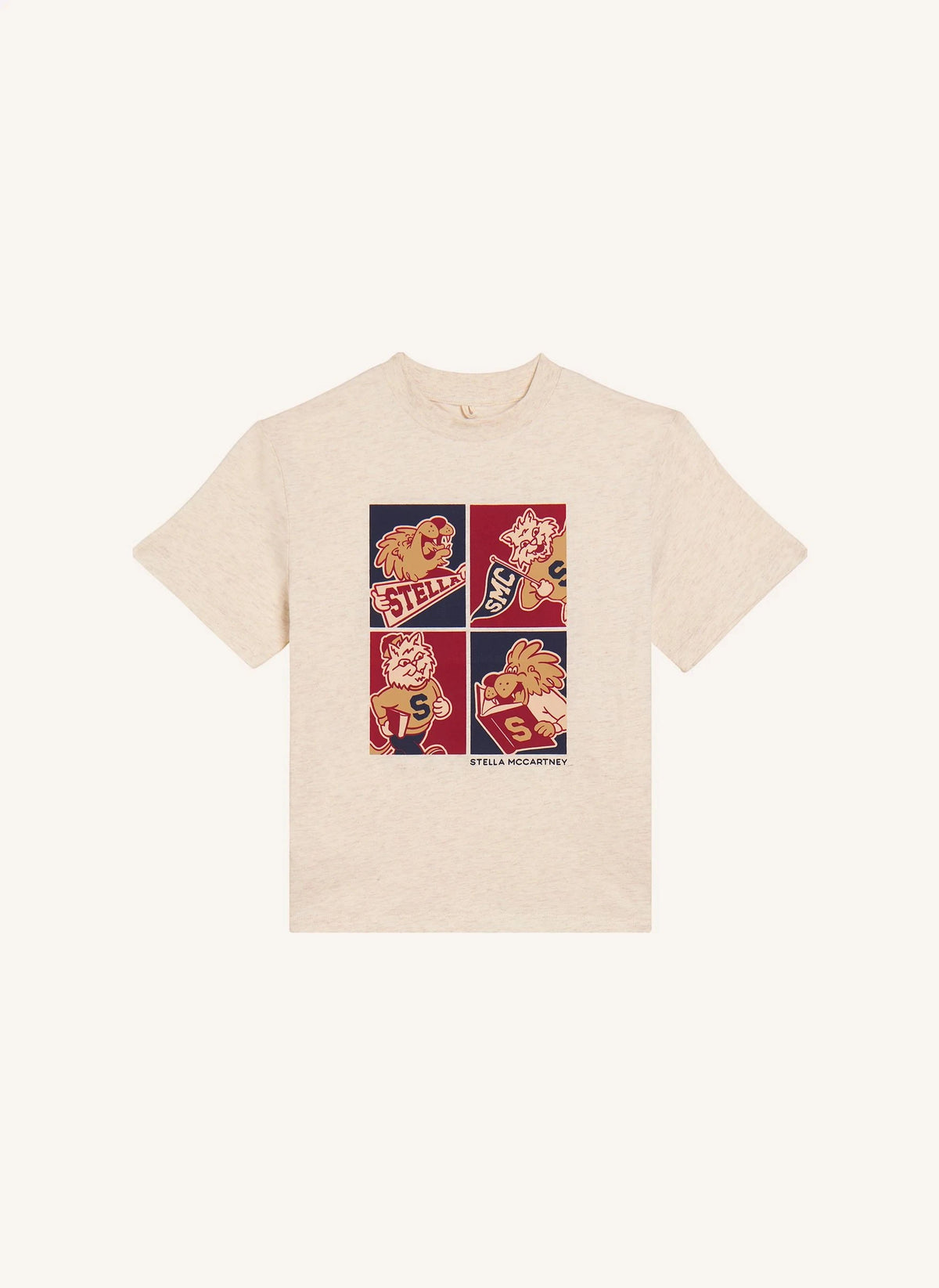 Stella McCartney Kids - College T-Shirt Organic Cotton | Beige