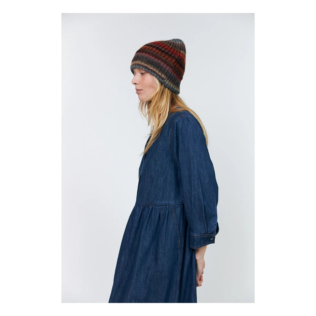 Lollys Laundry - Aliya Denim Cotton Dress | Navy