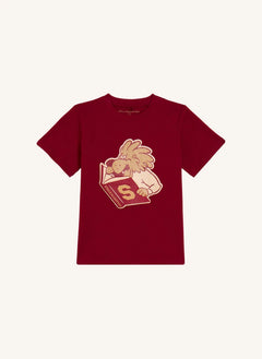 Stella McCartney Kids - College T-shirt S Organic cotton | Dark red