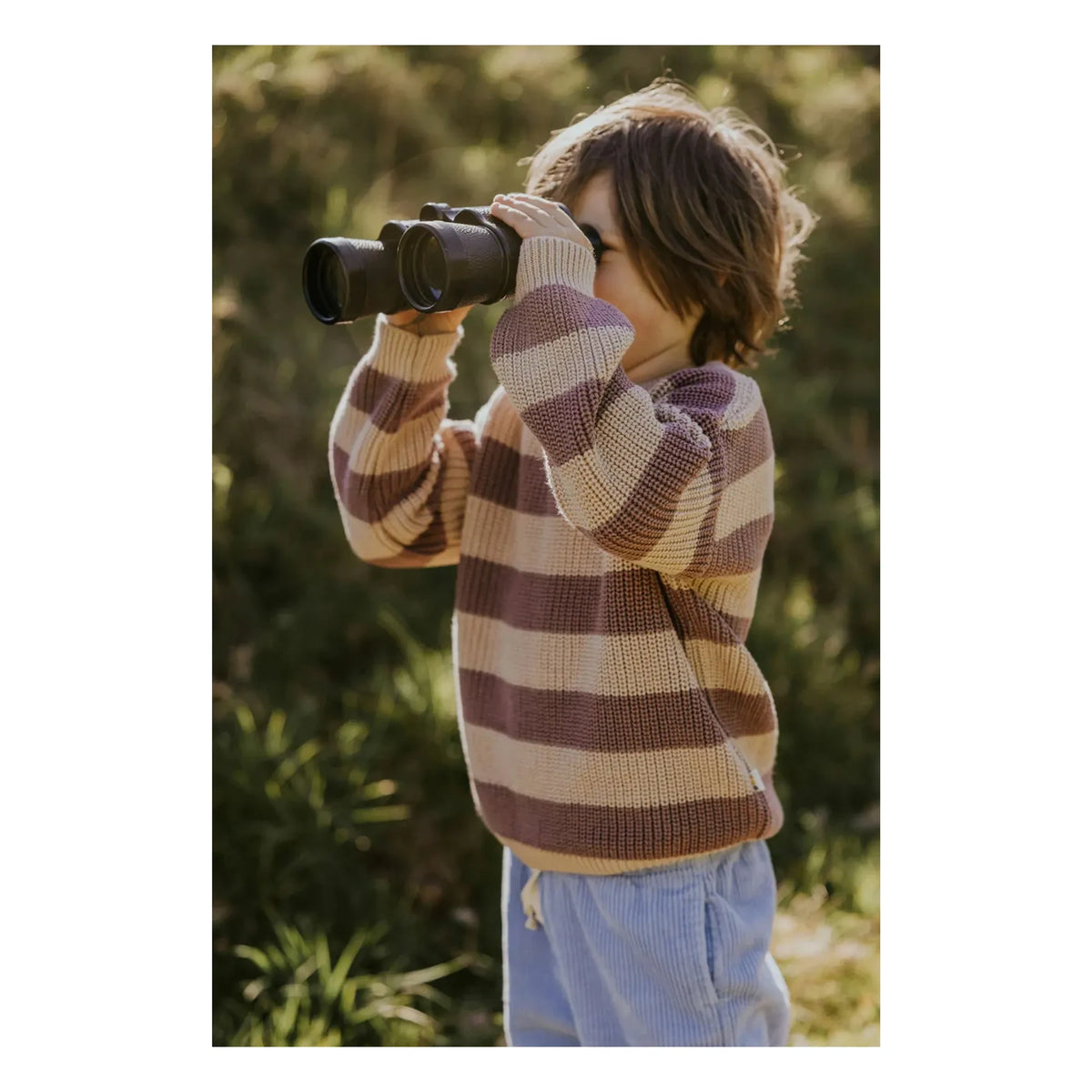 Yuki - Striped Organic Cotton Sweater | Sand