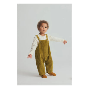 Cozmo - Dax organic cotton velvet overalls | Light green