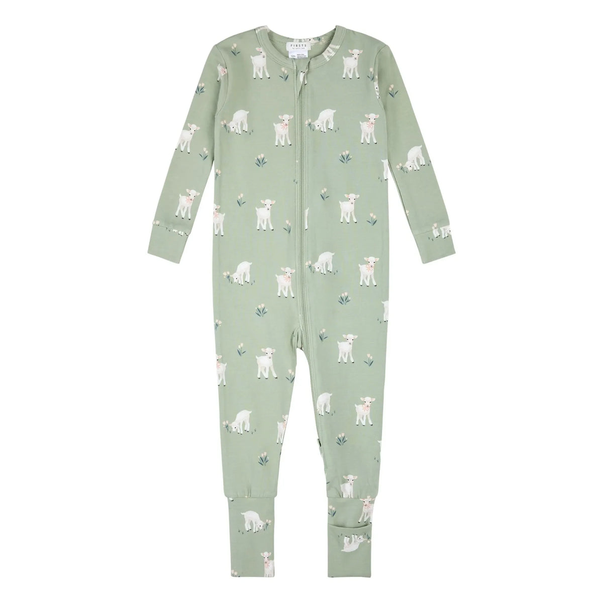 Petit Lem - Organic Cotton and Modal Lamb Leather Convertible Pajamas | Green