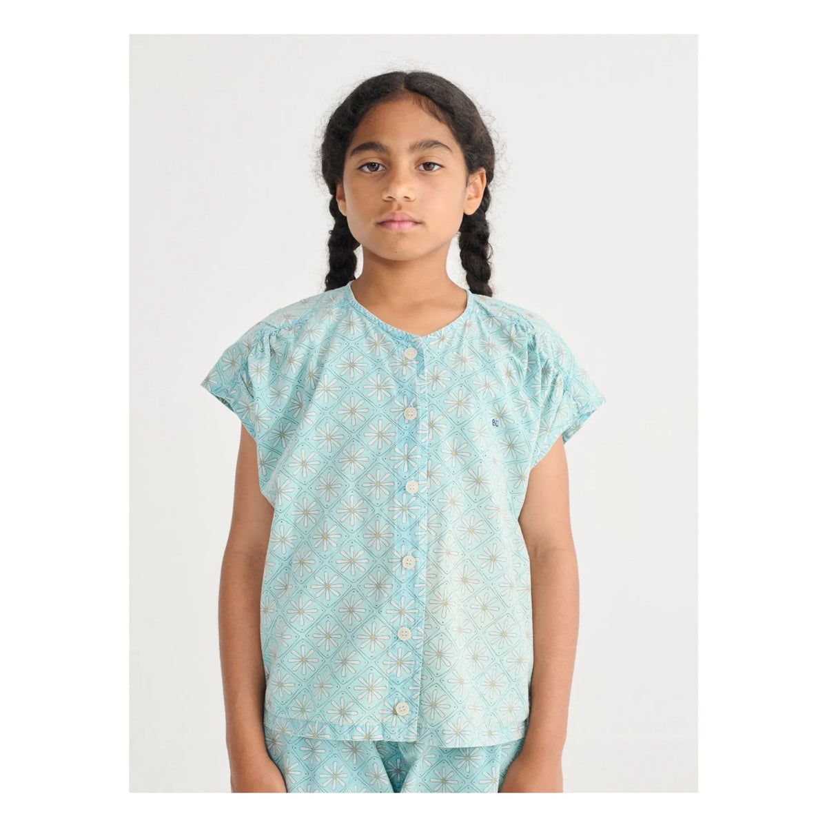 Bobo Choses - Organic Cotton Daisy Top | Light Blue