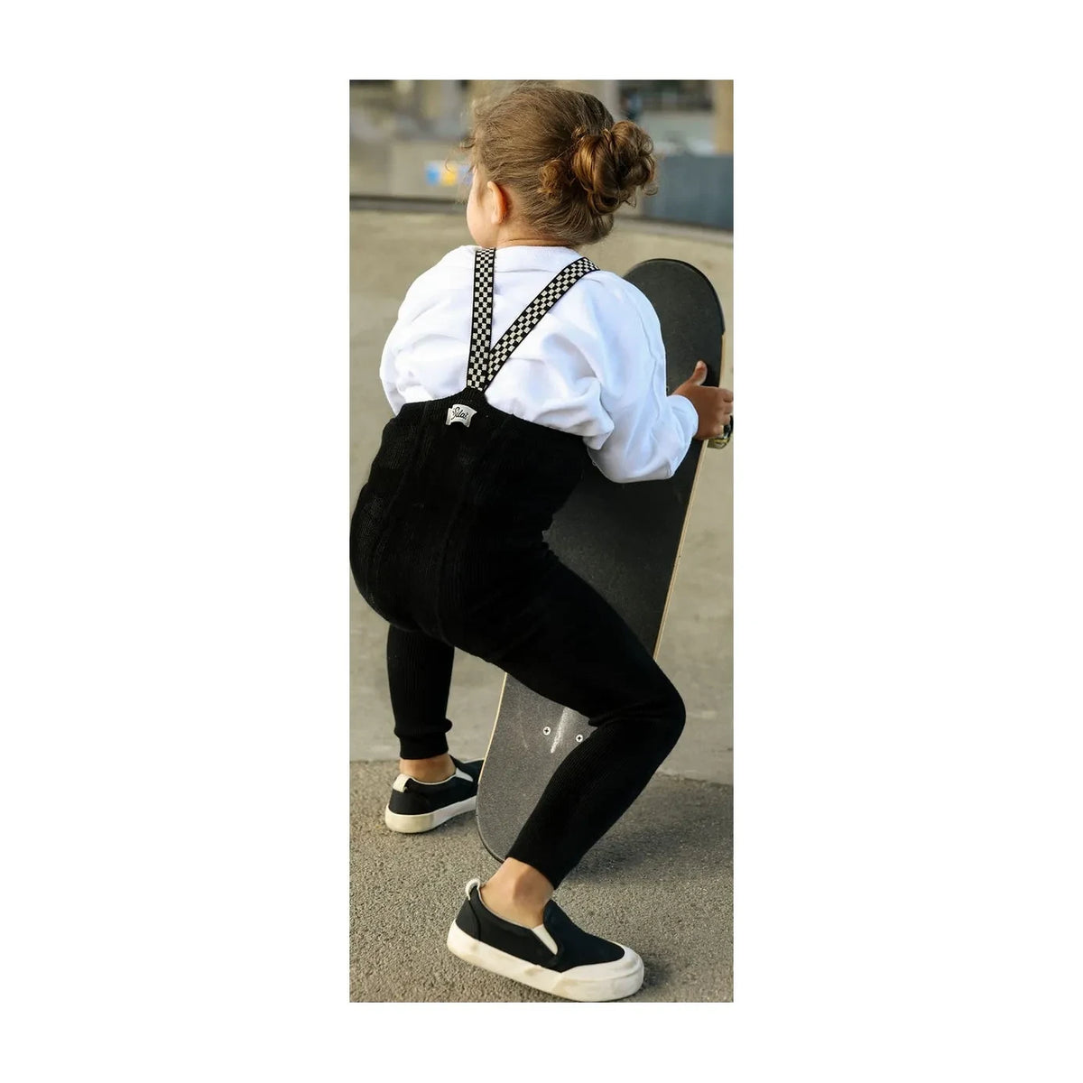 Silly Silas - Organic Cotton Patiska-Banded Knee-High Socks | Black