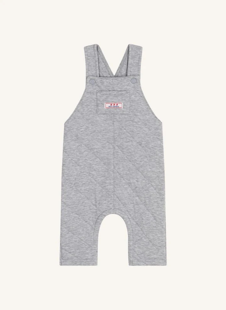 Petit Bateau - Fleece romper | Grey melange