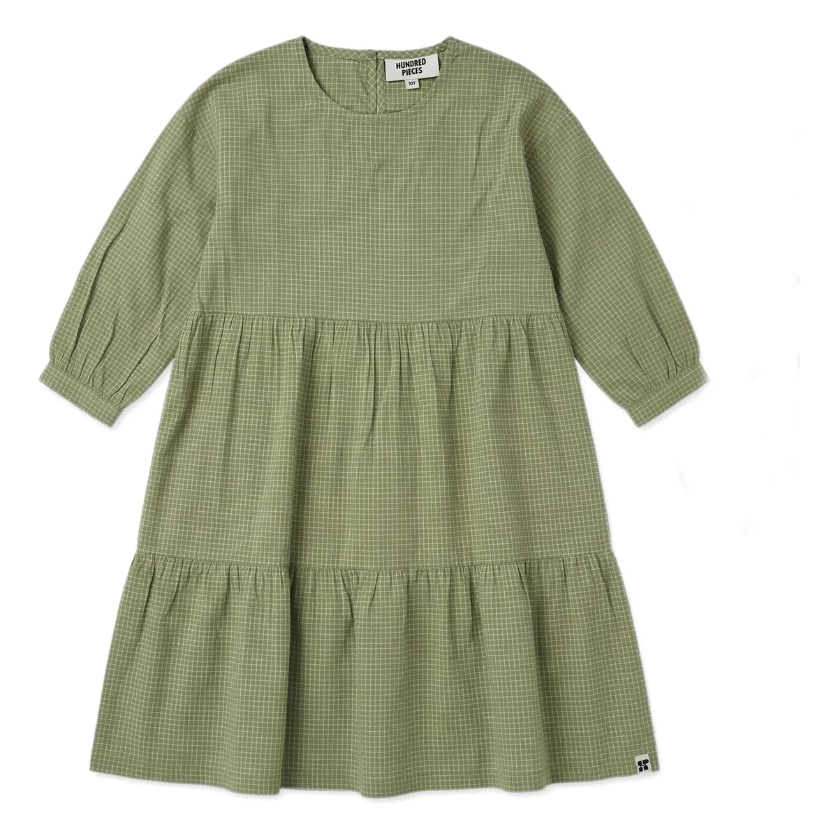 Hundred Pieces - Naya Checked Dress | Almond Green