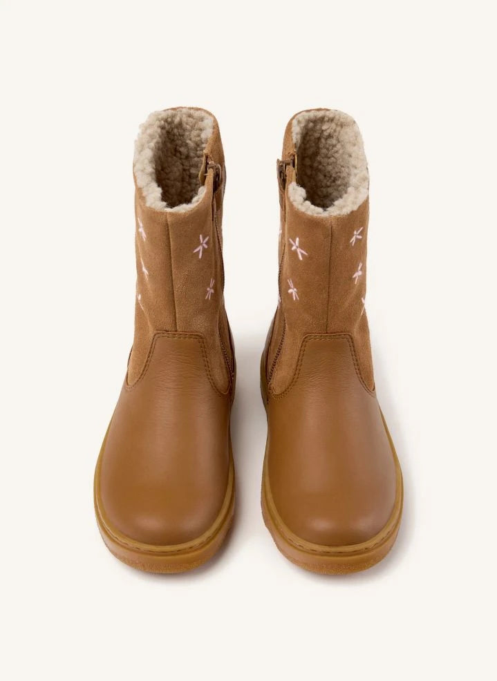 Camper - Floral Suede Boot | Camel
