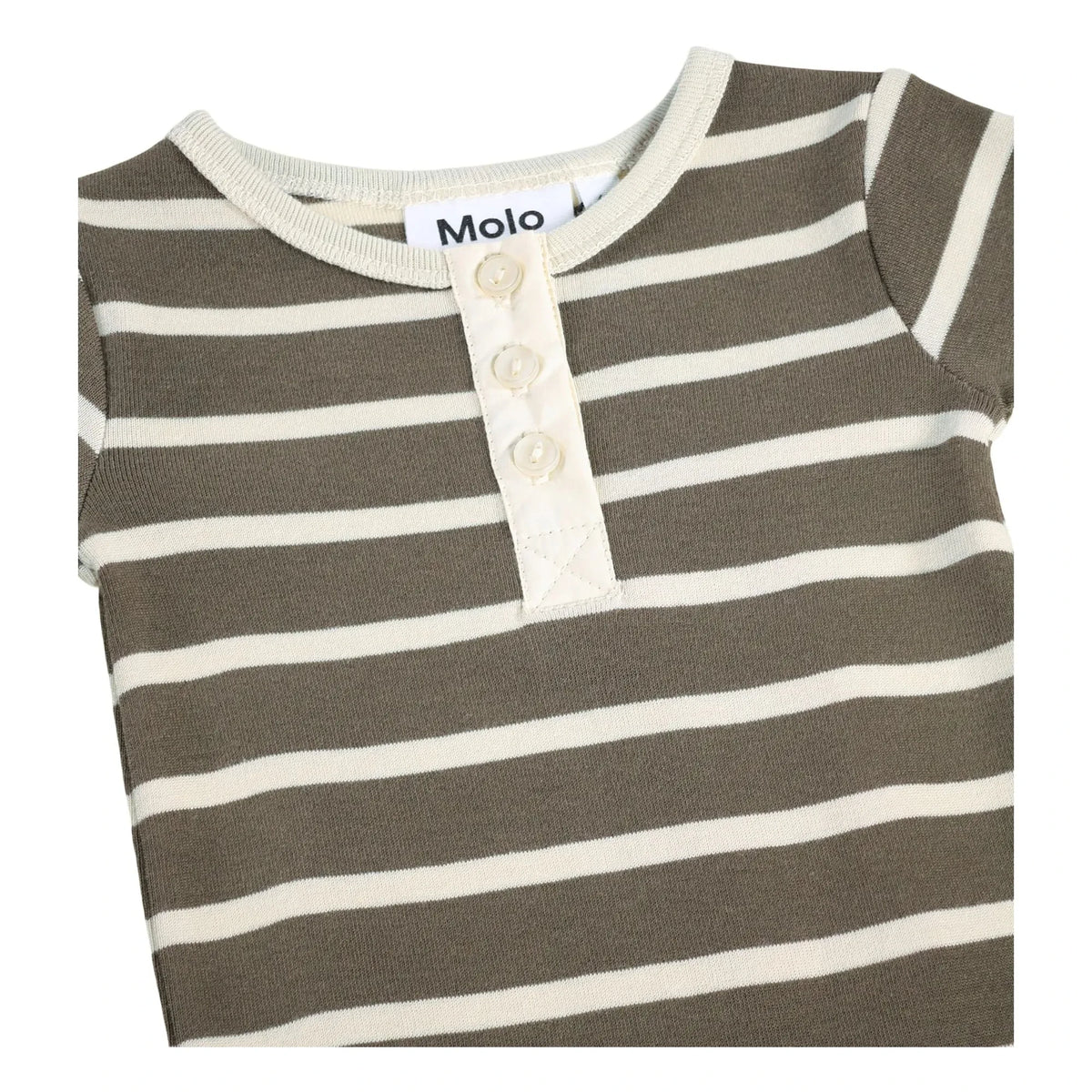 Molo - Fenell Striped Organic Cotton Bodysuit | Terra Coffee