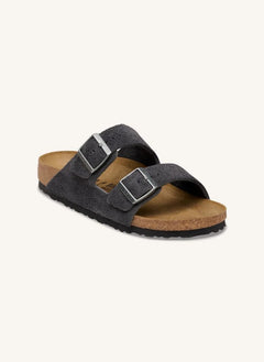 BIRKENSTOCK - Arizona Suede Sandal | Dark grey