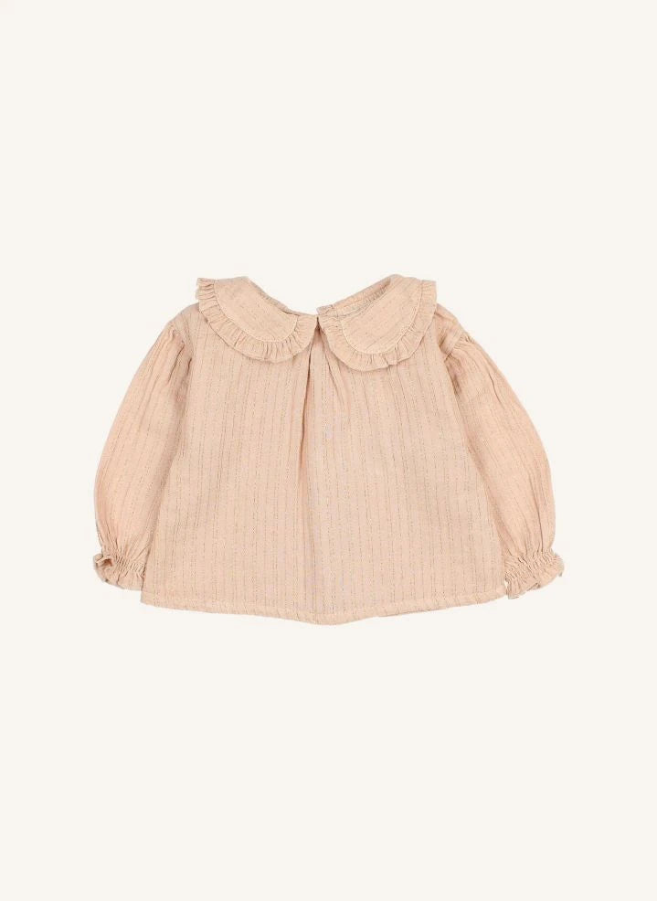 Búho - Lurex Organic Cotton Blouse | Pink