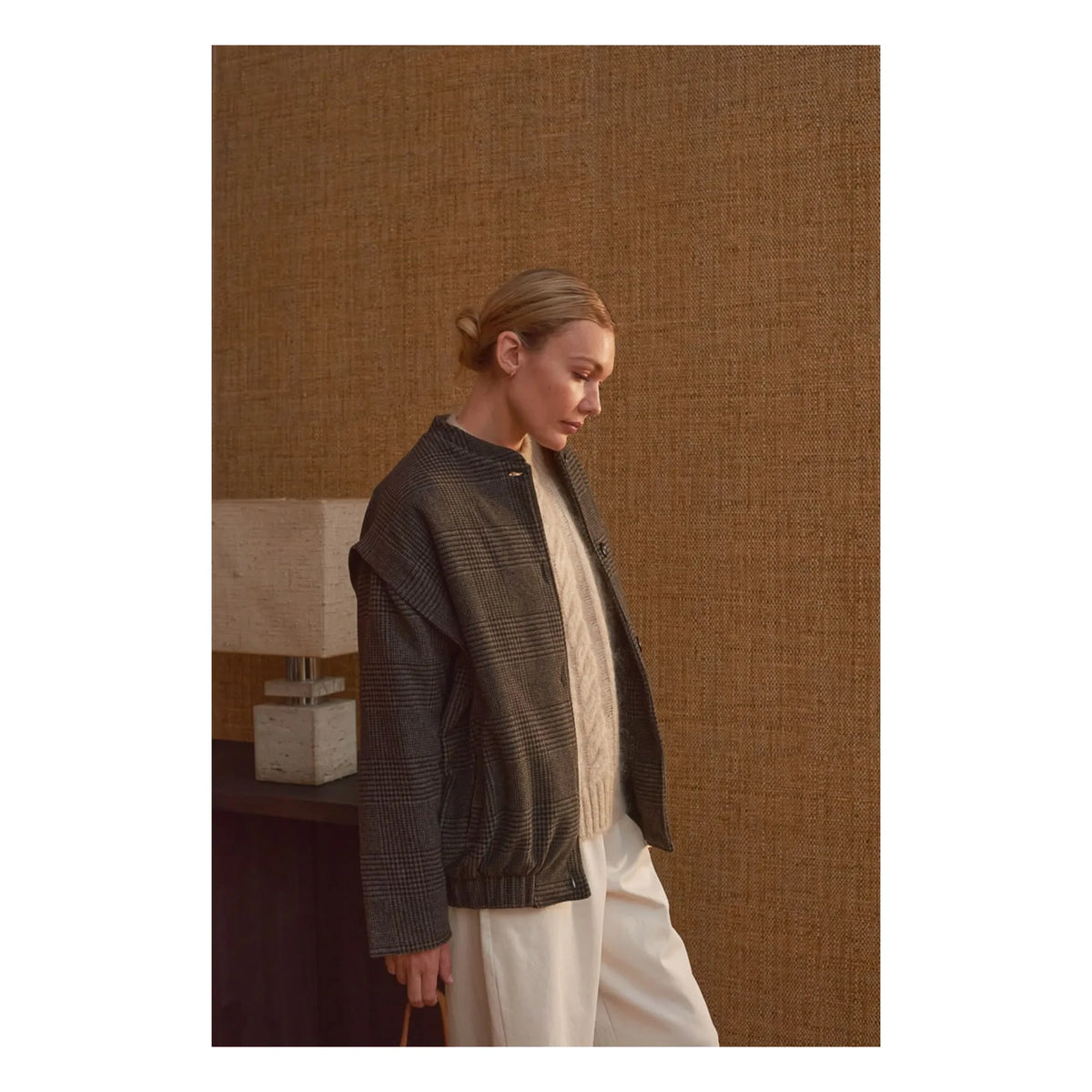 Marlot Paris - Philo Checked Wool Coat - Women's Collection | Gray