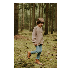 Yuki - Organic Cotton Raglan Cardigan | Beige