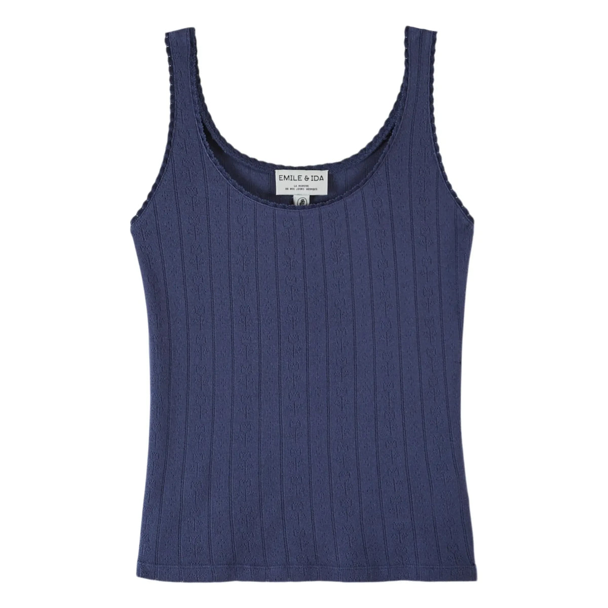Emile et Ida - Modal Cotton Tank Top | Navy Blue