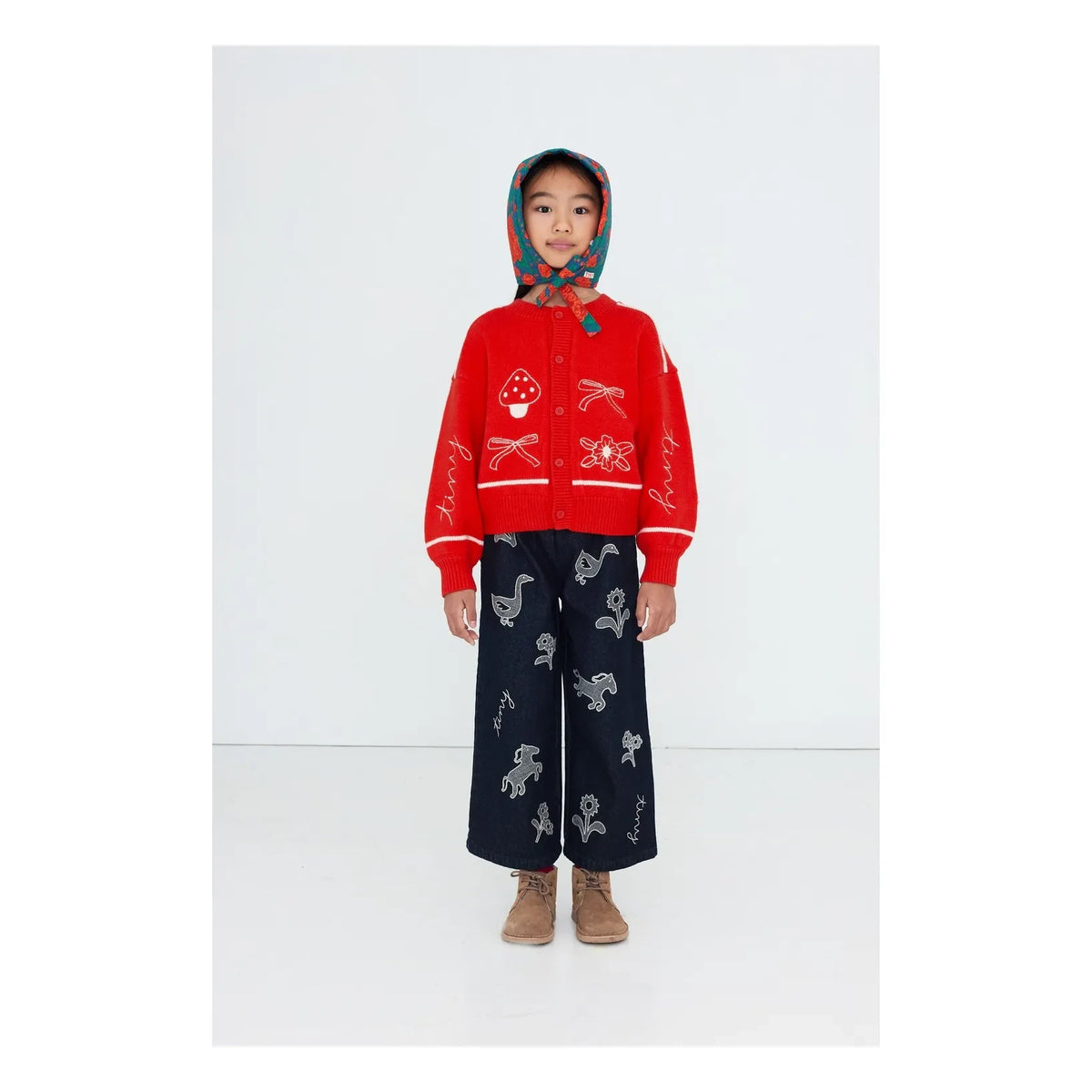 Tinycottons - Wool Knot Cardigan | Red