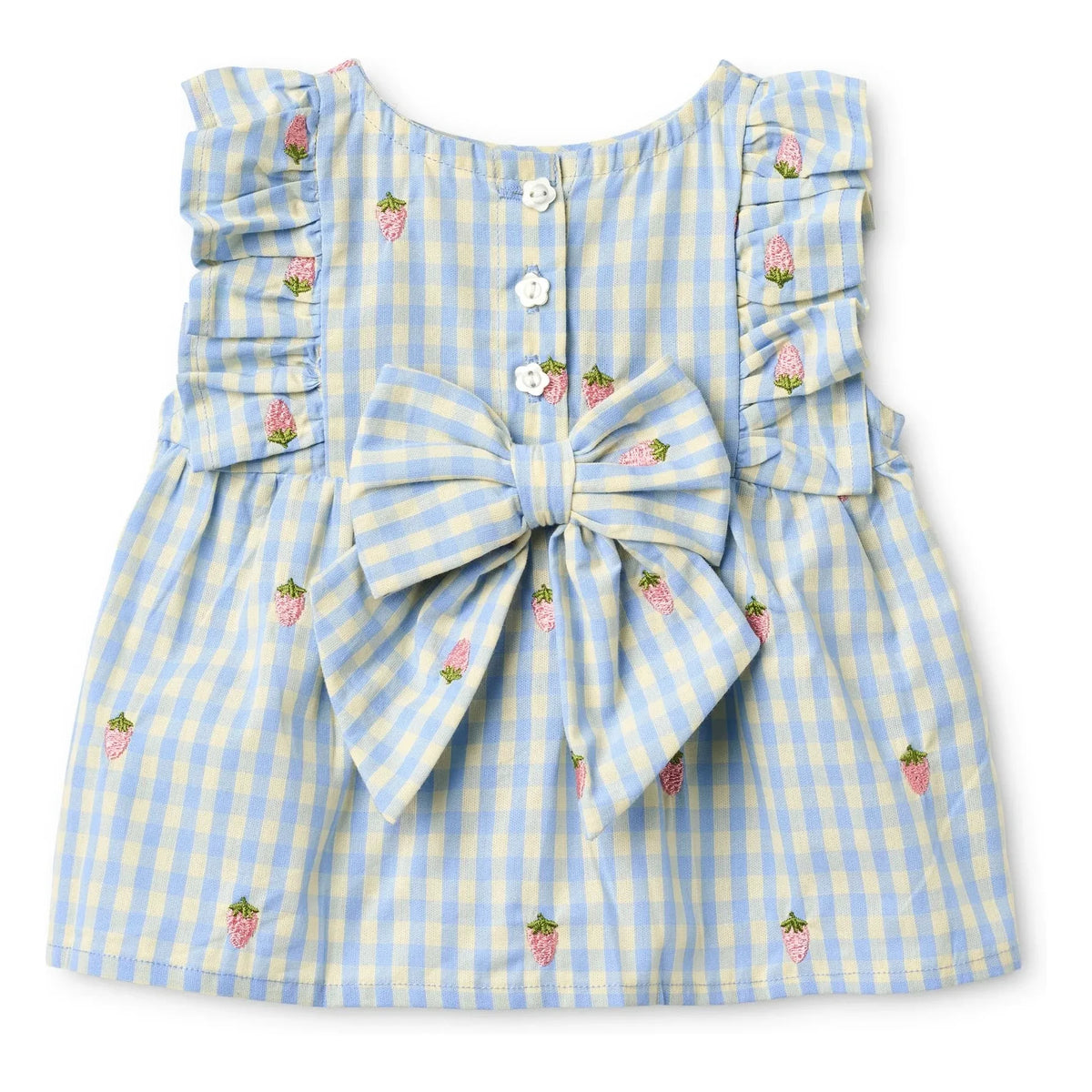 Flöss - Millie Gingham Dress | Light Blue