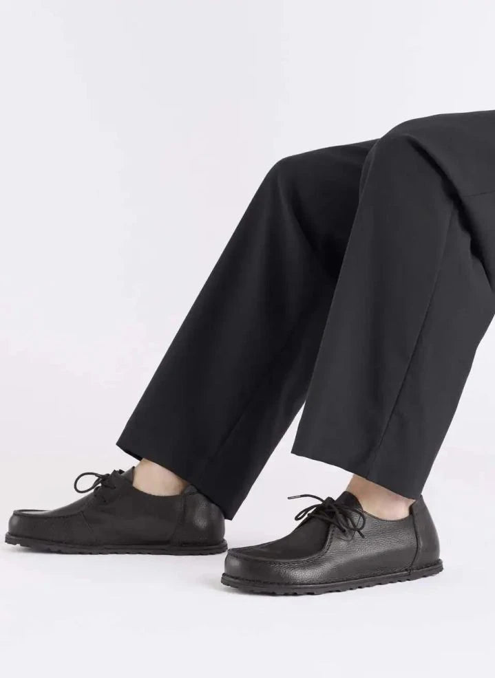 BIRKENSTOCK - Utti Lace-Up Leather Loafers | Black