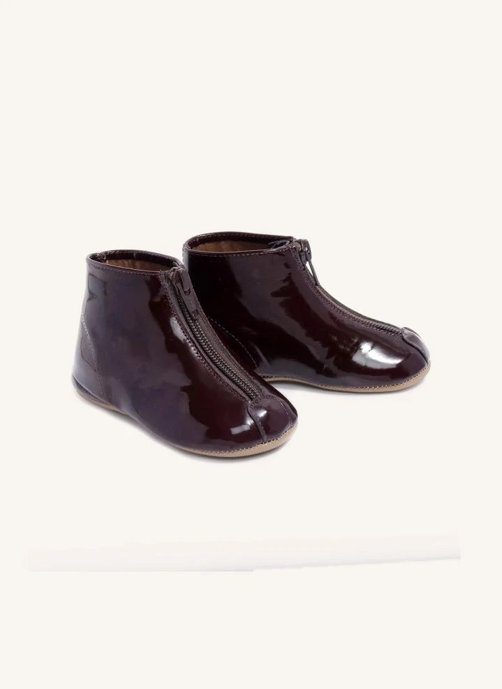 Pèpè - Burgundy Patent Leather Ankle Boots