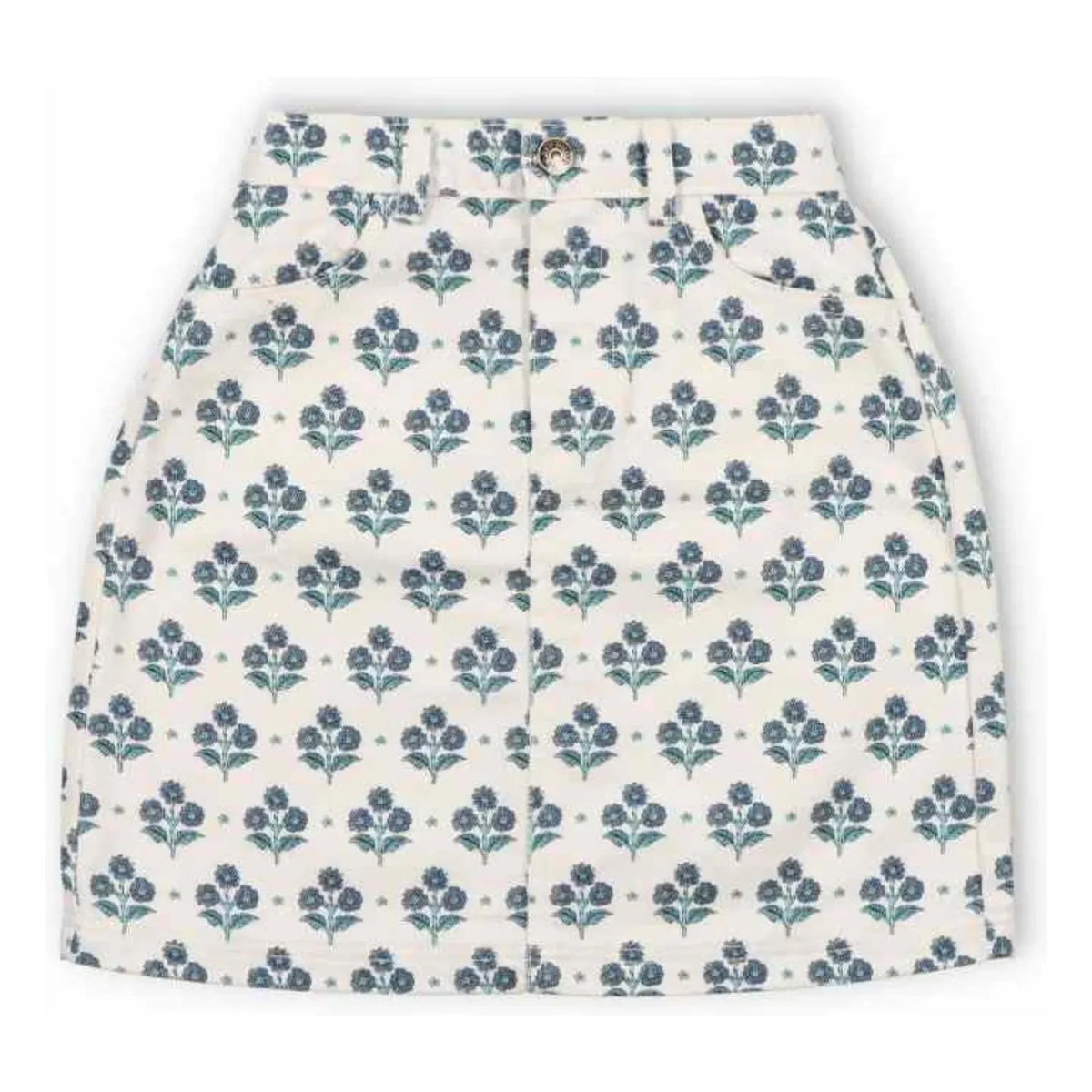 the new society - Leros Floral Skirt | White