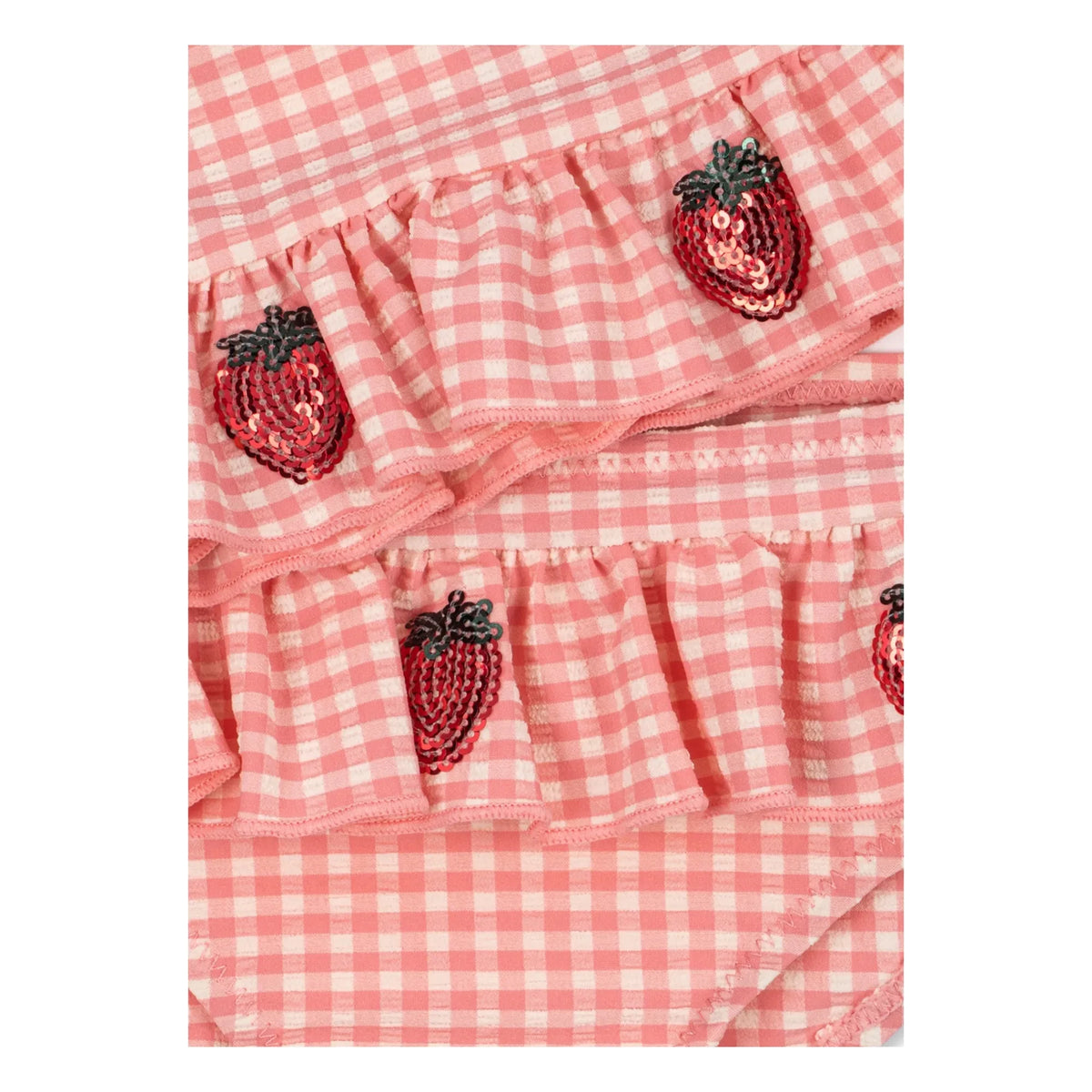 Konges Sløjd - Etta Checkered Strawberry Swimsuit | Pink