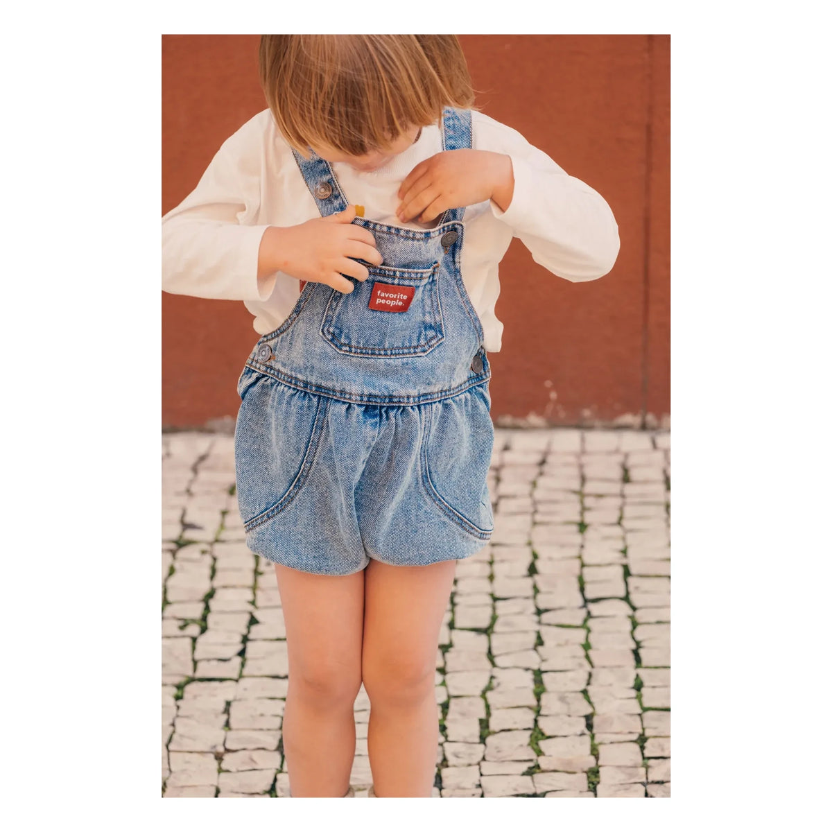 Favorite People - Old Denim Overalls | Blue