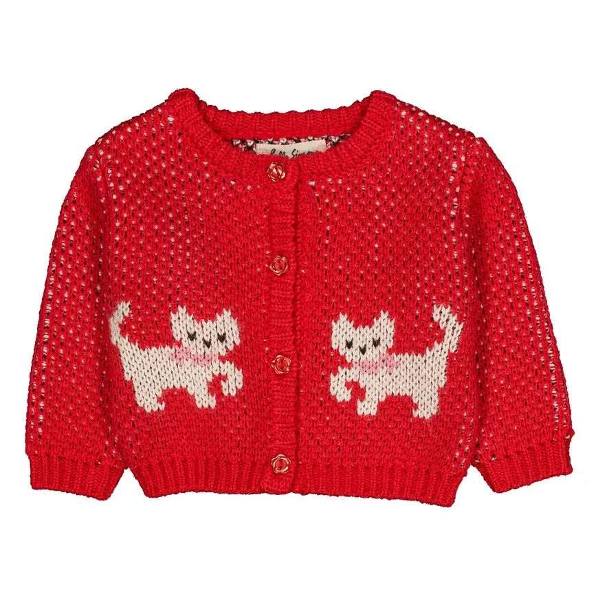 Hello Simone - Jeannette Cats Cardigan | Red