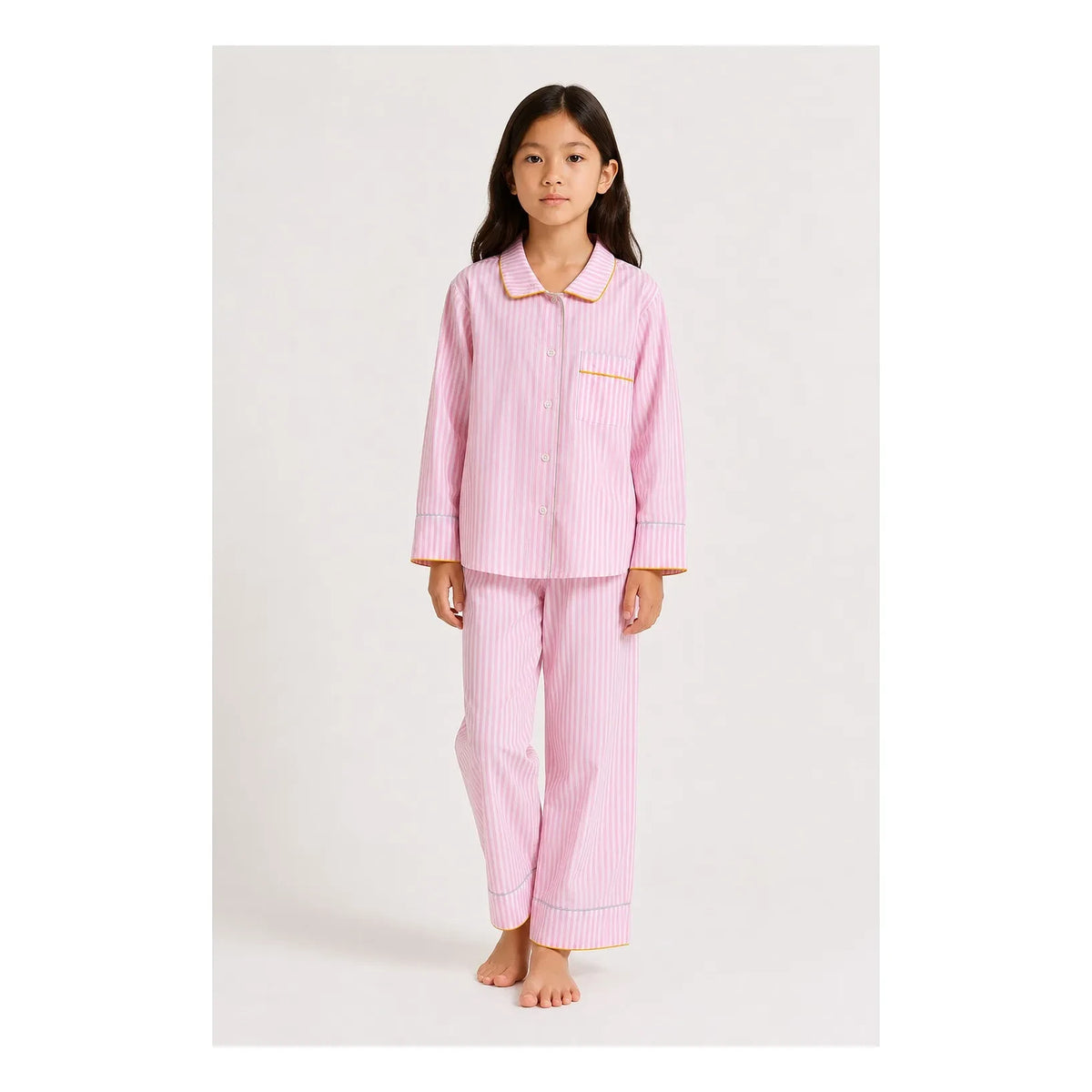 Folkloore - Striped Pajamas - Kids Collection | Pink
