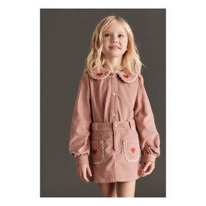 Mipounet - Géraldine Velvet Heart Blouse | Pale Pink