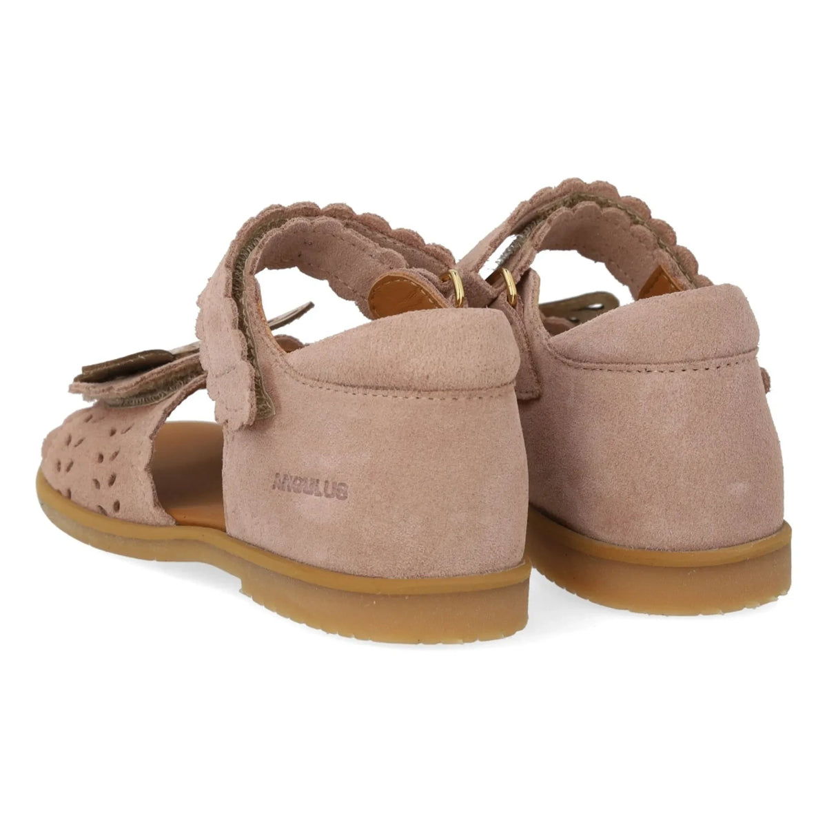 Angulus - Butterfly Suede Sandals | Powder Pink