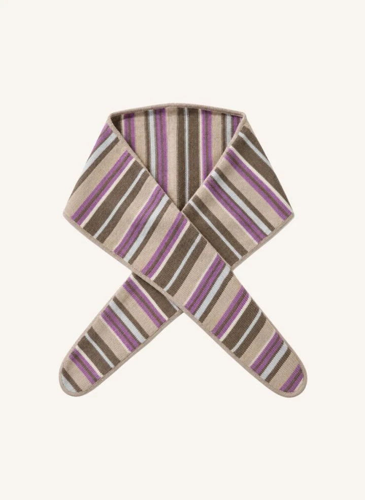 Smallable Kid - Ninon Striped Wool Scarf | Pink