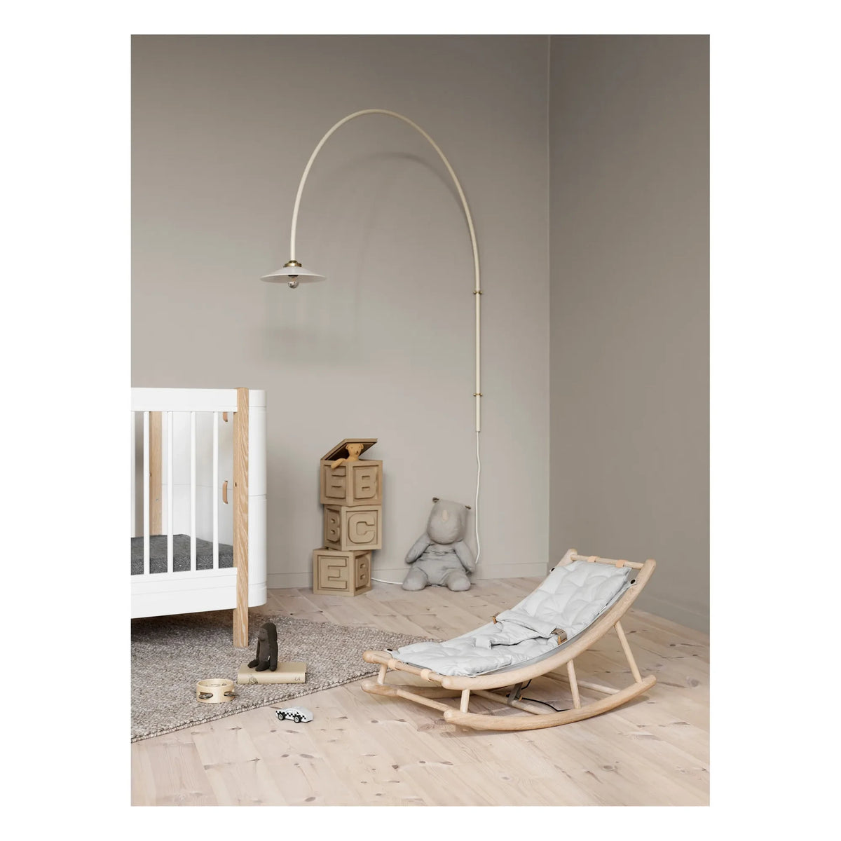 Oliver Furniture - Oak Baby and Toddler Rocking Chair | Gray