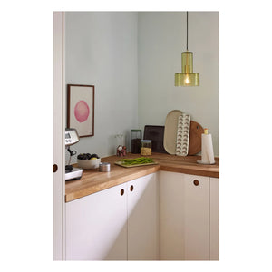 Hübsch - Ripple glass pendant lamp | Green